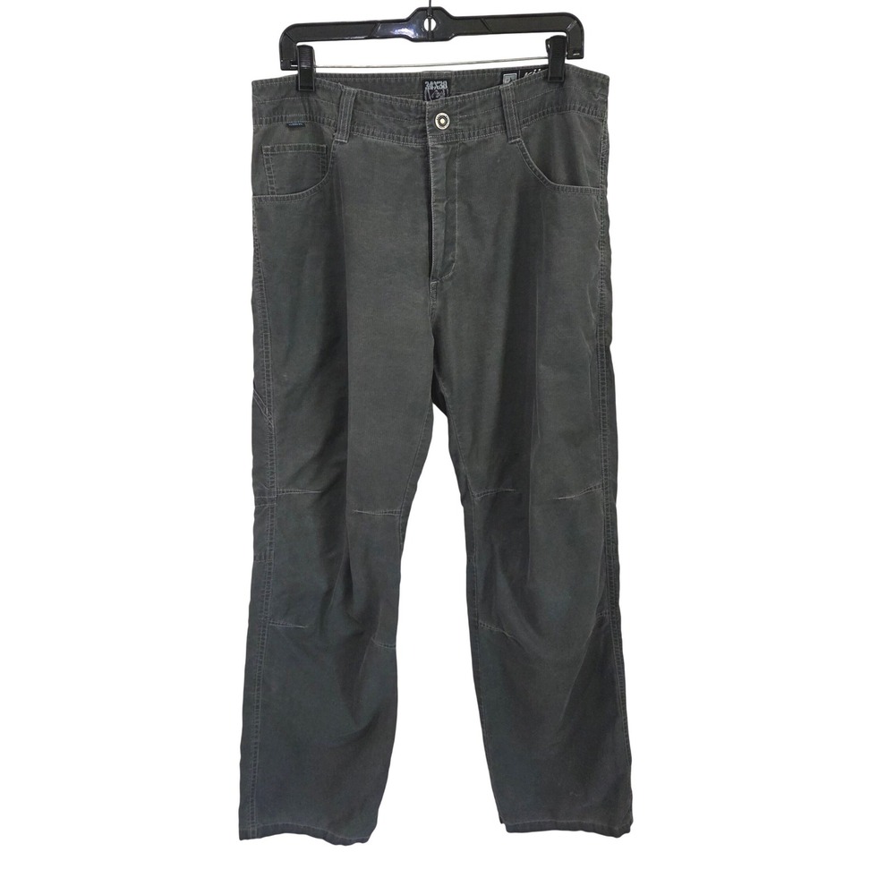 KUHL Mens Pants 34x30 Cotton Nylon Charcoal Grey Hiking Utility Workwear Pants